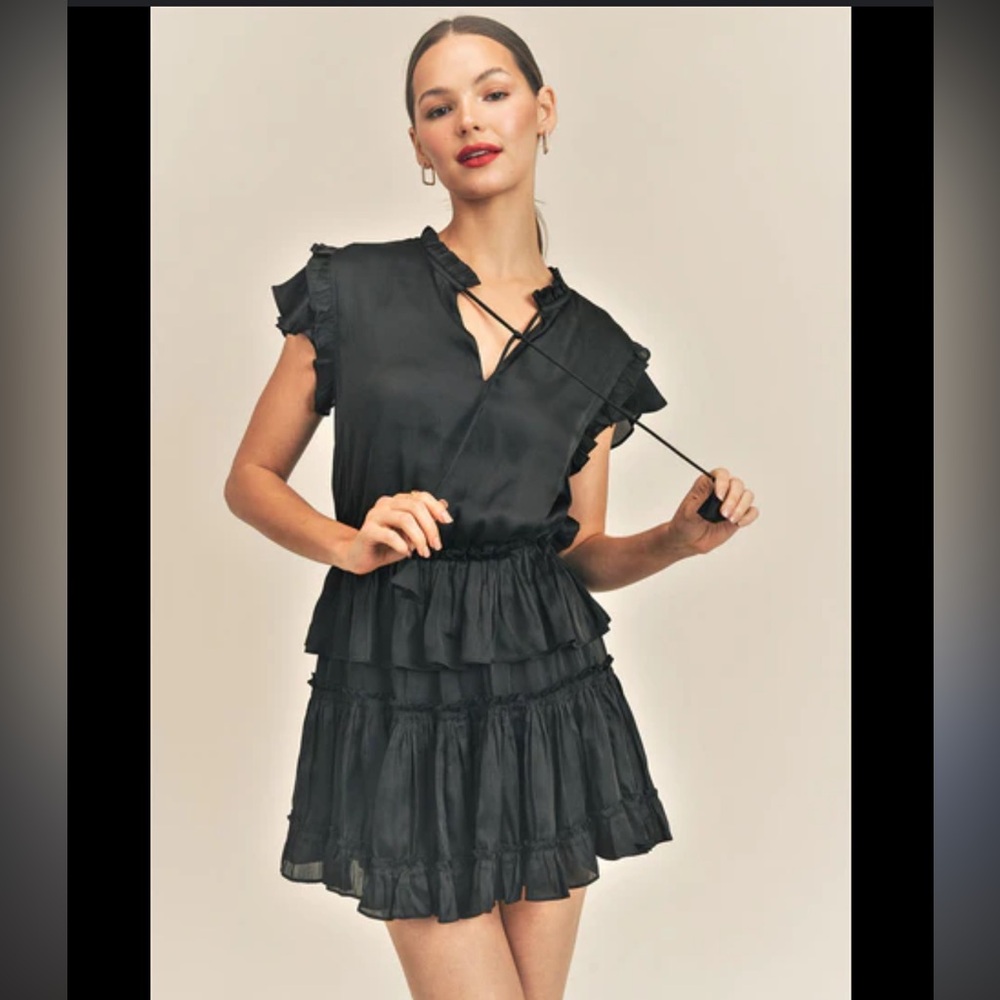 Elegant Black Ruffled Dress:  Reset by Jane